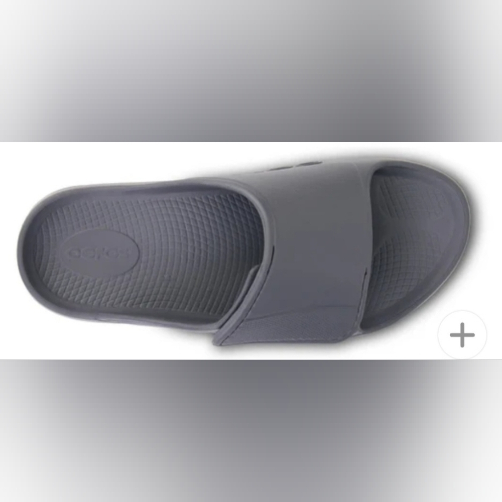 Gray OOFOS Men's Recovery Sandals - Picture 3 of 8